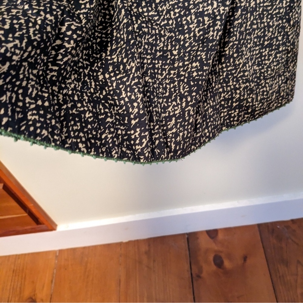 Anthropologie Moulinette Soeurs Cotton Shift Dress Black, Cream & Green Size 2 - Picture 11 of 16